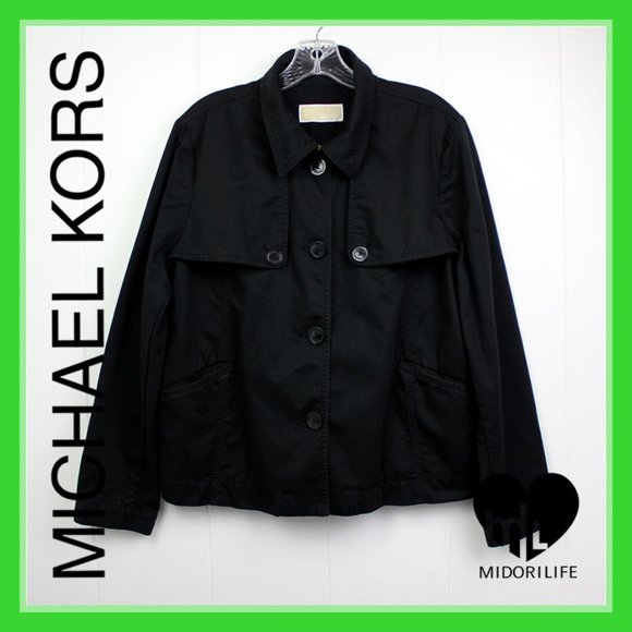 MICHAEL MICHAEL KORS Cropped Coat Button-down Jacket - Picture 1 of 6